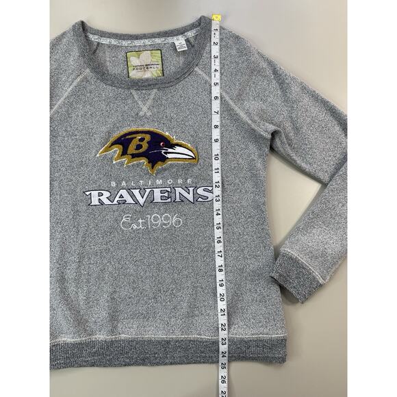 Tommy Bahama Womens Baltimore Ravens Pullover S Gray Cozy Game Day Tailgate Boho - Picture 7 of 12